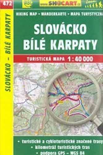 472 Slovácko, Bílé Karpaty 1:40.000/Cykloturistická mapa