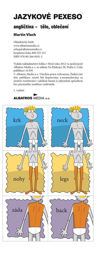 Jazykové pexeso - angličtina - tělo, oblečení