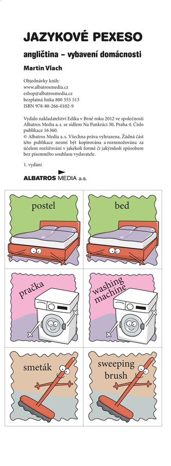 Jazykové pexeso - angličtina - vybavení domácnosti