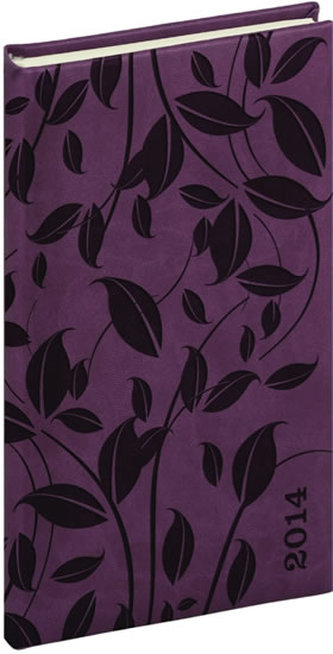 Diář 2014 -Tucson-Vivella speciál - Kapesní, tmavě fialová, lístky