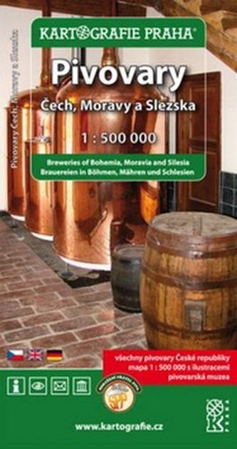 Pivovary Čech, Moravy a Slezska/1:500 tis.(tematická mapa)