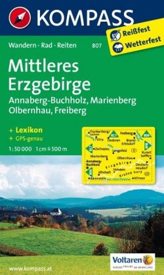 Kompass Karte Mittleres Erzgebirge