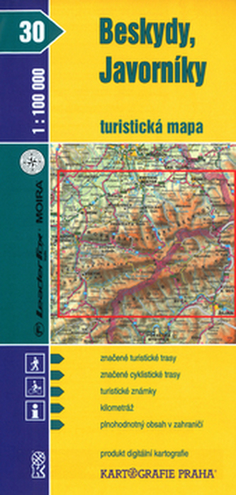 Beskydy,  Javorníky 1:100 000