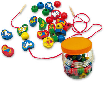 Navlékací korálky - 40 ks