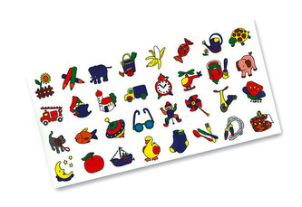 Papírové samolepící obrázky - 32 samolepek