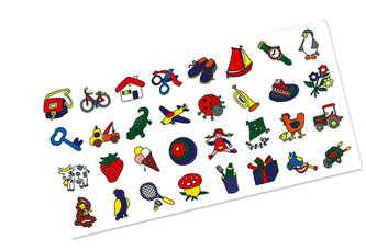 Papírové samolepící obrázky - 32 samolepek