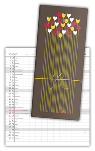 Diář 2014 - kapesní - Napoli měsíční - design 02
