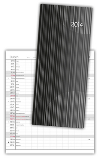 Diář 2014 - kapesní - Napoli měsíční - design 03