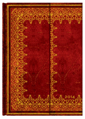 Diář 2014 - Foiled midi (12-měsíční horizontal Week-at-a-Time)