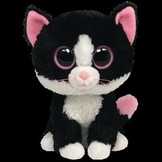 plyš očka střední kočka černobílá