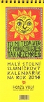 Malý stolní sluníčkový kalendářík na rok 2014