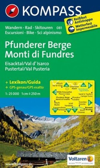 Pfunderer Berge   081          KOM 1:25T