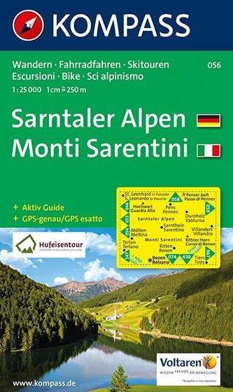 Kompass Karte Sarntaler Alpen. Monti Sarentini