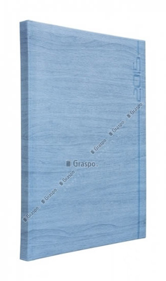 Diář 2014 - Wood světle modrý denní A5