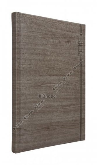 Diář 2014 - Wood hnědý denní A5