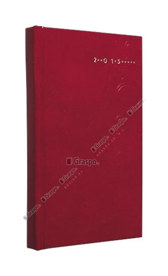 Diář 2014 - Kronos červený - lesklý kapesní