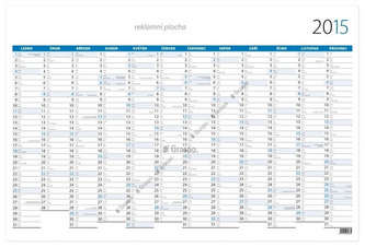 Kalendář 2015 - Mapový plakát modrý nástěnný
