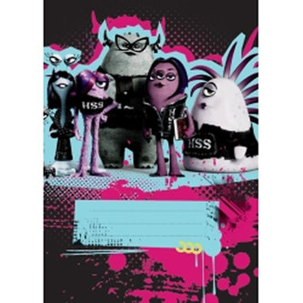 Příšerky Girls - školní sešit A5, 40 listů, linkovaný