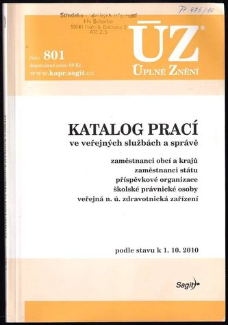 UZ 801 Katalog prací