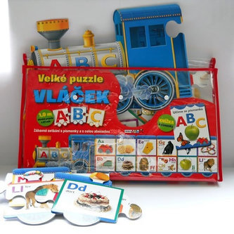 Velké puzzle vláček ABC