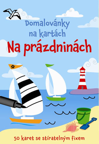 Domalovánky na kartách Na prázdninách