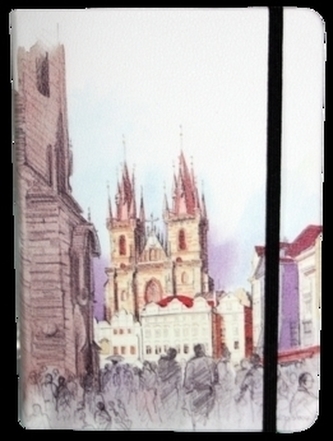 Zápisník s gumičkou A5 145x210 mm Praha