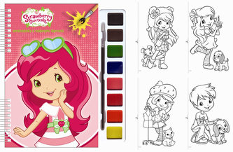 Omalovánky s vodovými barvami a štětcem