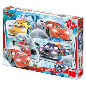 Puzzle Cars na ledě 20x13cm 4x54 dílků v krabici 33x23x3,5cm