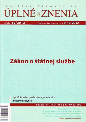 UZZ 32/2012 Zákon o štátnej službe