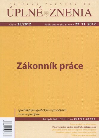 UZZ 35/2012 Zákonník práce