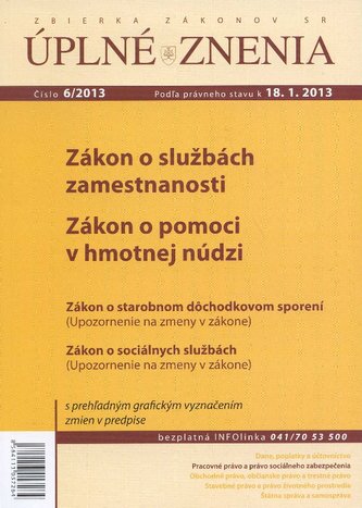 UZZ 6/2013 Zákon o službách zamestnanosti