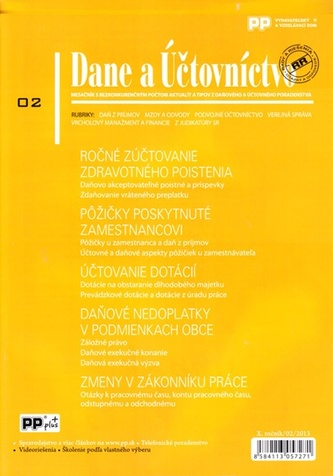 Dane a Účtovníctvo 2/2013