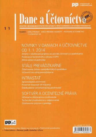 Dane a účtovníctvo 11/2013