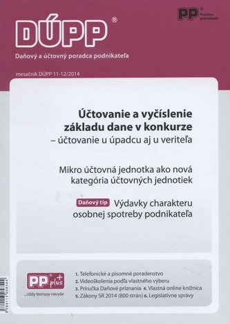 DUPP 11-12/2014  účtovanie a vyčíslenie základy dane v konkurze