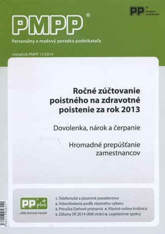 PMPP 11/2014 Ročné zúčtovanie poistného na zdravotné poistenie za rok 2013