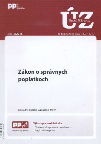UZZ 5/2015 Zákon o správnych poplatkoch
