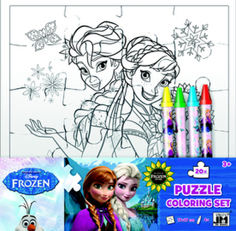 Ledové království omalovací puzzle