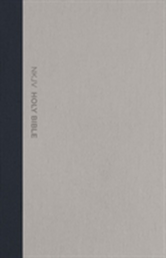 NKJV, Thinline Bible, Large Print, Cloth over Board, Gray/Blue, Red Letter Edition, Comfort Print