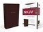 NKJV, Thinline Bible, Standard Print, Leathersoft, Burgundy, Red Letter Edition, Comfort Print