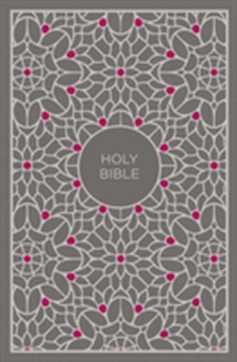 NKJV, Thinline Bible, Large Print, Cloth over Board, Gray/Pink, Red Letter Edition, Comfort Print