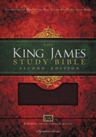 KJV Study Bible, Large Print, Bonded Leather, Burgundy, Red Letter Edition