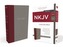 NKJV, Thinline Bible, Standard Print, Cloth over Board, Burgundy/Gray, Red Letter Edition, Comfort Print