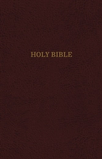 KJV, Reference Bible, Personal Size Giant Print, Bonded Leather, Burgundy, Red Letter Edition, Comfort Print