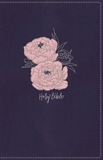 NKJV, Thinline Bible, Large Print, Leathersoft, Blue/Pink, Red Letter Edition, Comfort Print