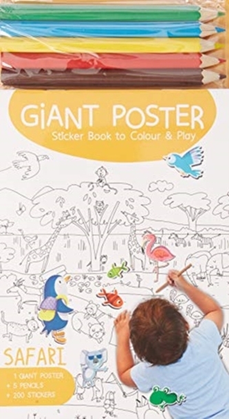 Giant Poster Colouring Book: Safari