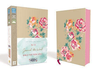 NIV, Journal the Word Bible for Teen Girls, Leathersoft over Board, Gold/Floral, Red Letter Edition