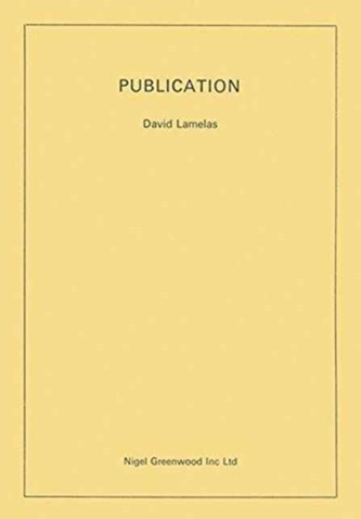 David Lamelas: Publication