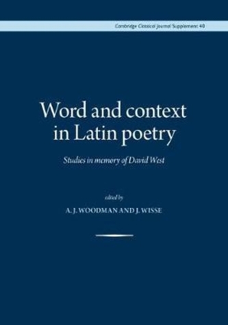 Word and Context in Latin Poetry