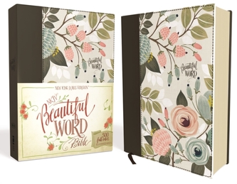 NKJV, Beautiful Word Bible, Cloth over Board, Multi-color Floral, Red Letter Edition