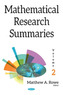 Mathematical Research Summaries (with Biographical Sketches)